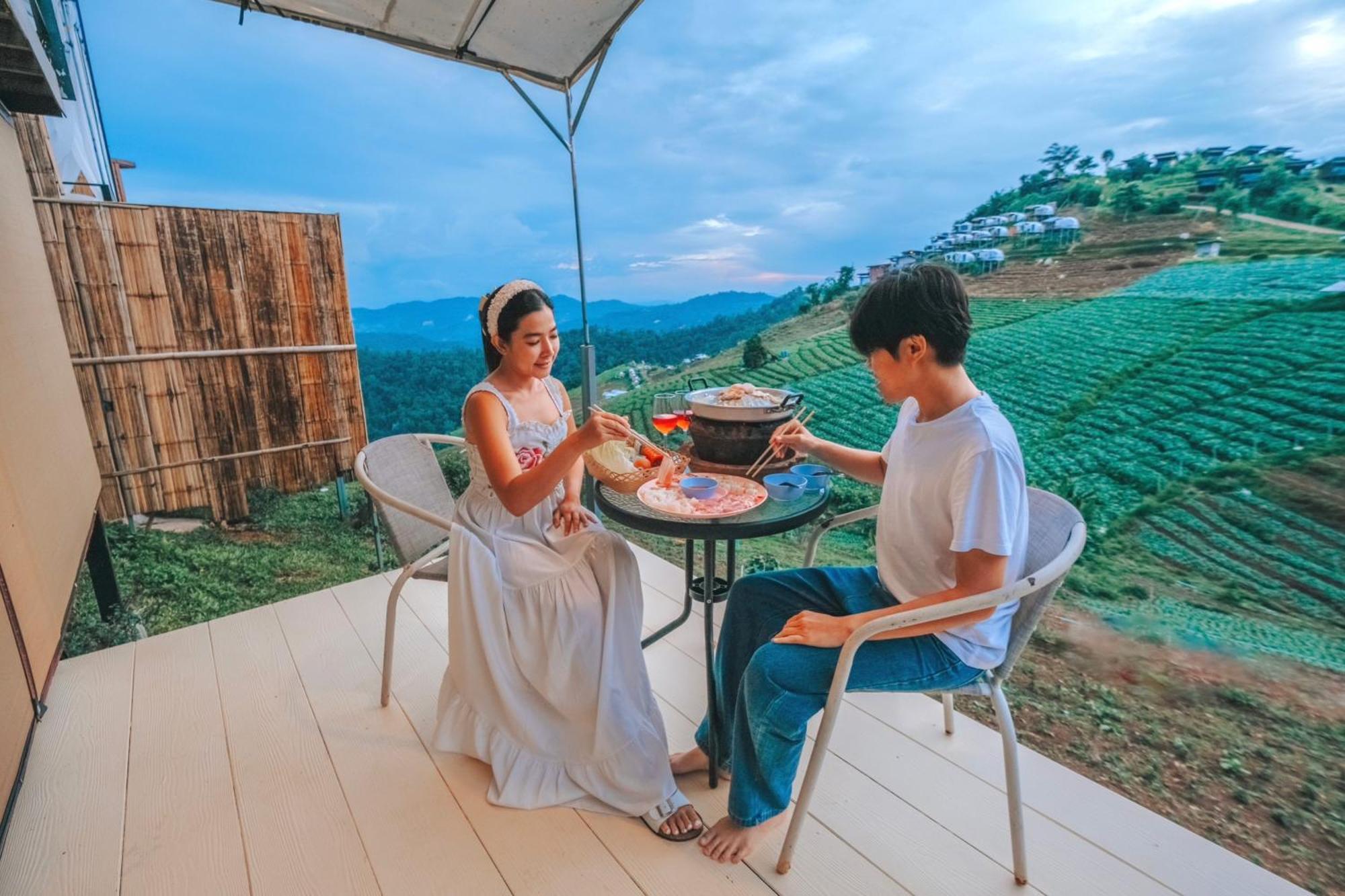 ภูวินคาเฟ่ โฮมสเตย์ Phuwin Cafe Homestay Mon Jam Eksteriør bilde