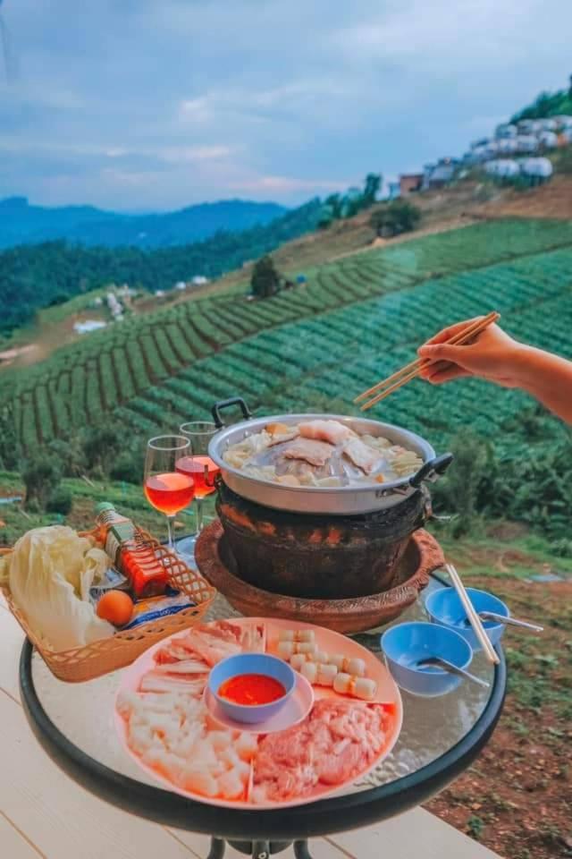 ภูวินคาเฟ่ โฮมสเตย์ Phuwin Cafe Homestay Mon Jam Eksteriør bilde